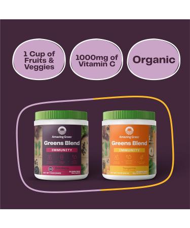Amazing Grass Greens Blend Superfood for Immune Support: Super Greens Powder Smoothie Mix with Organic Spirulina  Chlorella  Beet Root Powder  Digestive Enzymes & Probiotics  Original  30 Servings - Buy Online on GoSupps.com
