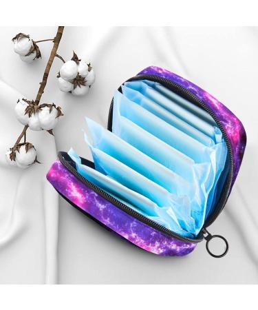 Menstruation Pad Bag with Zipper | Women's Tampon Collection Bag | Stylish Space & Galaxy Design - Buy Online on GoSupps.com