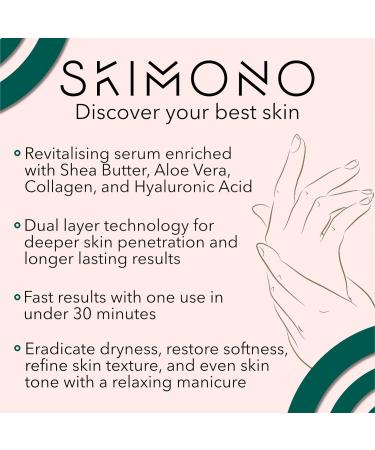 Hand Mask Moisturising Gloves for Dry Hands Pamper Gift Hand Care Sheet Mask with Shea Butter Aloe Vera and Collagen - 30 Minute Beauty Skincare Home Spa by Skimono (1 Pair) (Pack of 2) 14 ml (Pack of 2) - Buy Online on GoSupps.com