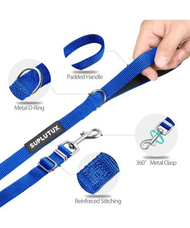 Suplutux 10m Drag Line for Dogs - Durable Leash with Storage Bags & D-Carabiner | Perfect for Large & Small Dogs - Blue - Buy Online on GoSupps.com