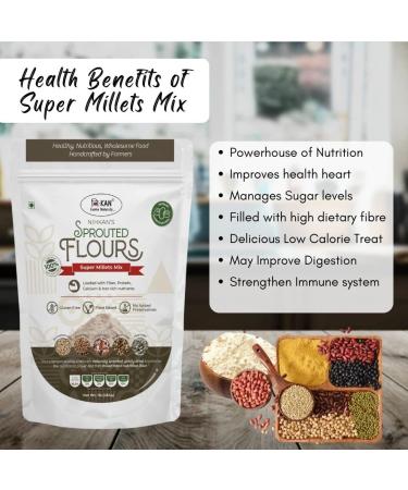 NIHKAN Premium Millet Flour 454g (1lb) - Gluten-Free High Protein Mix | Gut-Friendly Fibre | Low GI & Good Carbs - Buy Online on GoSupps.com
