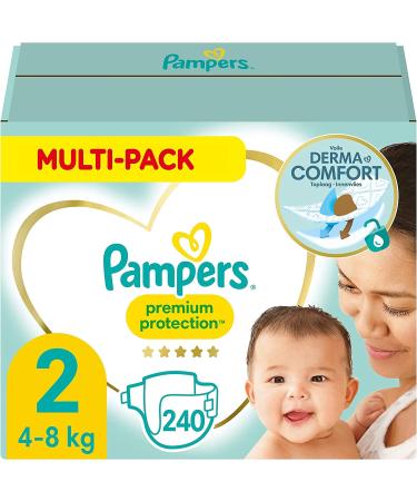 Pampers Baby Diapers (4-8kg) Premium Protection Mini Old Version Size 2 (240 Pack) Size 2 (240 Pack) OLD