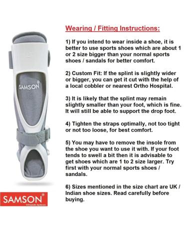 Ankle Foot Drop Splint Support | Lightweight Orthotics for Stroke MS & Hemiplegia - Men & Women - Improve Walking Ease (Left - Buy Online on GoSupps.com