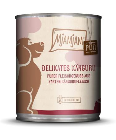 MjAMjAM - premium wet food for dogs - pure meat pleasure - delicious pure kangaroo 6 pack (6 x 800 g) grain free with extra meat - Buy Online on GoSupps.com