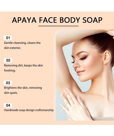 NACGYUDP Papaya Face & Body Soap Purely Plant Based Turmeric Foundation Blemish Correction Gentle Skin Cleansing Blemish Reduction for a Feel - Buy Online on GoSupps.com