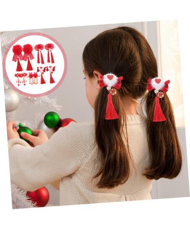 Beavorty 5 Pairs Antique Red Hairpin New Year Hair Clips Bows Tassels Hair Clips Barrettes Tassel Hair Accessories Chinese New Year Tassel Barrettes Flower Hair Girl Ribbon Cloth Cheongsam - Buy Online on GoSupps.com