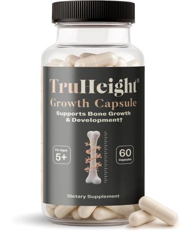TruHeight Growth Capsules - Tall Nutrition for Natural Growth Supplement for Kids & Teens - Pediatric Vitamin D, K, Calcium & Ashwagandha - Bone Strength - Kids Vitamins D3 K2 Pills, Taller Ages 5+