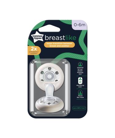 Tommy Tippee 0-6m Shaped Pacifier Set - Skin-Like Texture Jaw-Friendly Design & Sterilizer Box - Buy Online on GoSupps.com