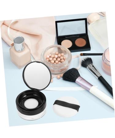 SOESFOUFU 6 Pcs Elastic Mesh Loose Powder Box Portable Powder Case Foundation Powder Puff DIY Abs Black - Buy Online on GoSupps.com