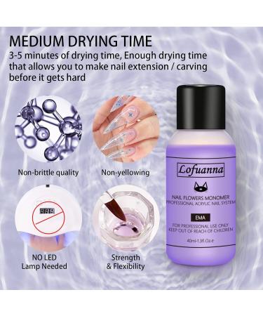 Shop Lofuanna Acrylic Fluid 40ml - MMA-Free Nail Liquid for Salon Quality Acrylic Nails | International Shipping Available - Buy Online on GoSupps.com