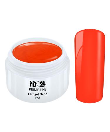 Prime Line - Uv Led Color Gel Neon Red French Red Studio Quality - Made in Germany - 5ml