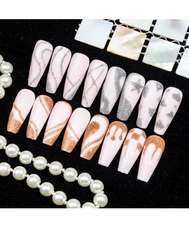 SUPWEE Gel Liner Polish Set - White Black Silver Champagne Reflective Colors for Nail Art Design - 7ML (0.24 fl oz) - SZHXJ127 - Buy Online on GoSupps.com