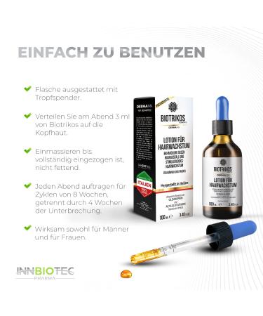 Biotrikos Hair Growth Serum - Accelerate Hair Restoration & Reduce Hair Loss for Women & Men | Anti-Hair Failure & Nourishing Hair Vitamins - Buy Online on GoSupps.com