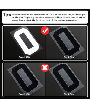 22-Piece Iron On Numbers Set (0-9) 8 Inch - Perfect for Team Uniforms - Football, Basketball, Baseball - Buy Online on GoSupps.com