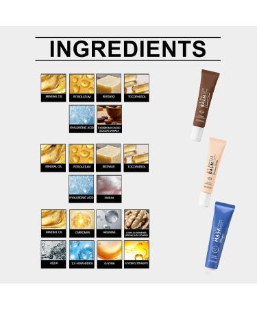 Lip Balm & Face Mask Set 2 x Lip Blam Overnight Treatment Lip Care 1 x Face Mask Jelly Yummy Tint Lip Stain Long Lasting Hydrating Glow Reviver Face Lip Care Makeup Gift for Women-Set - Buy Online on GoSupps.com