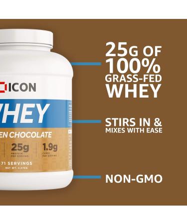 ICON Nutrition Whey Protein Powder 2.27kg - Molten Chocolate, 71 Servings - Buy Online on GoSupps.com