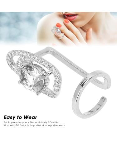 Exquisite White Fingernail Ring - Portable Nail Cover Art Decoration for Daily Use & Dance Parties - Buy Online on GoSupps.com
