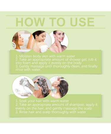 XINRAN Jasmine Shower Gel Shampoo Jasmine Fragrance Shampoo Shower Gel Set Moisturizing Hair and Skin Care Set Soothing Nourishing Shower Gel Shampoo for All Skin and Hair Types 4 Pieces - Buy Online on GoSupps.com