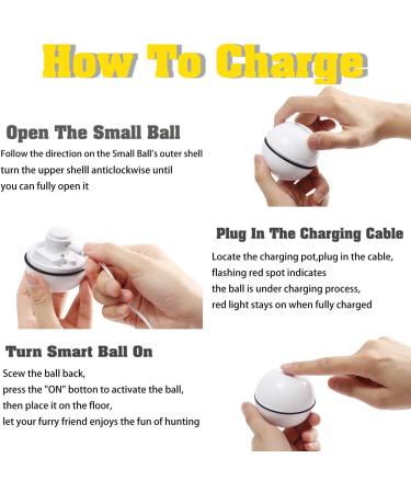 YOFUN Smart Interactive Cat Toy - Self Rotating Ball with LED Light for Endless Fun - Buy Online on GoSupps.com