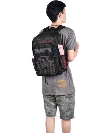 Heavy Duty Mesh Backpacks for Adults  Mesh School Bags for Boys and Girls  See Through School Bags with Adjustable Straps  Mesh Bags for Swimming  Fitness  Sports  Carry Portable Oxygen Concentrators Black - Buy Online on GoSupps.com