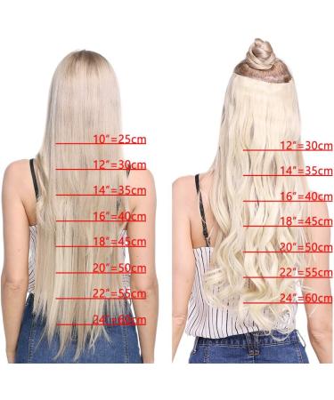 SILK-CO Long Curly Wavy Clip in Hair Extensions - 24 Synthetic Heat Resistant, 8 Pcs Full Head, 18 Clips, Light Brown&Blond - Buy Online on GoSupps.com