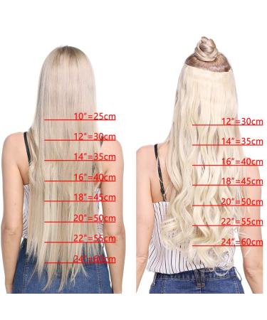 Buy Silk-Co Adjustable Hair Extensions with Rubber Band | Invisible Cord | Medium Brown & Silver Gray | 50cm for Women - Buy Online on GoSupps.com