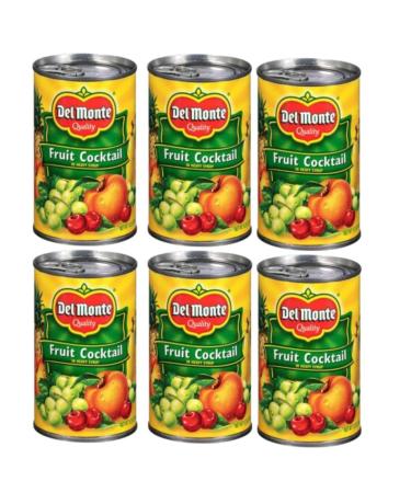 Del Monte Classic Fruit Cocktail in Heavy Syrup 15.25 Oz (Pack of 6)