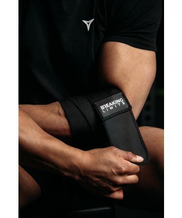 Breaking Limits Ellbogen Bandage for Weightlifting & Bodybuilding - Elbow Support for Powerlifting Bench Press & Fitness (1 Pair) - Buy Online on GoSupps.com