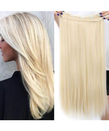 SEGO 58cm hair part clip in extensions 1 tress 5 clips hair extension human hair like real hair smooth blonde blond-1 23 "(58cm) -120g