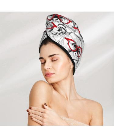 Hair Towel Wrap with Button | Quick Drying Towel Turban for Effortless Hair Drying (Monkey Design - Buy Online on GoSupps.com