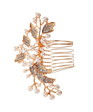 HAPINARY Hair Side Comb for Women Wedding Hair Accessories Bride Hair Side Comb Hair Comb for Women Pearl Hair Comb Pearl Hair Side Comb Wedding Hair Side Comb Bride Hair Accessories