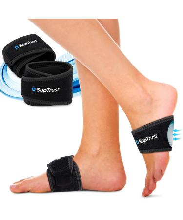 Suptrust Arch Support, Plantar Fasciitis Relief, Unisex Arch Relief Plus with Built-in Orthotic Support, Feet Pain Relief, Flat & Fallen Arches, High Arch, Flat Feet, One Regular Size Fits All Dark Black - Buy Online on GoSupps.com