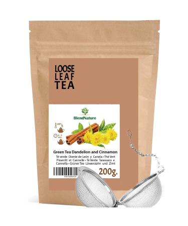 Th vert au pissenlit et la cannelle pour infusion 200g - DETOX diur tique purifiant - 100% naturel et v g talien + Comprend une boule d'infusion pratique en acier inoxydable