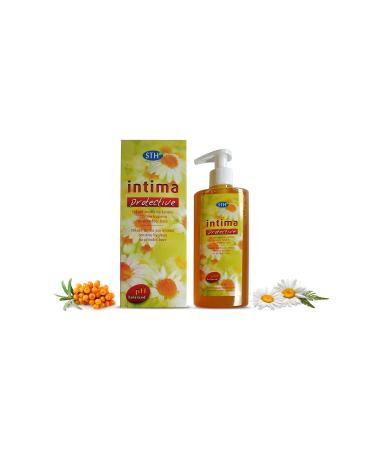 Intima Protective - Feminine Wash Liquid Soap 8.45 Oz Pump Bottle Natural Formula with Chamomile Sea Buckthorn Extract Anti-Oxidants Vitamin A & E pH Balanced