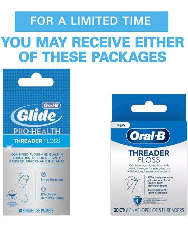 Glide Threader Floss - 30 Single-Use Packets (Value Pack of 12) | Shop Internationally - Buy Online on GoSupps.com