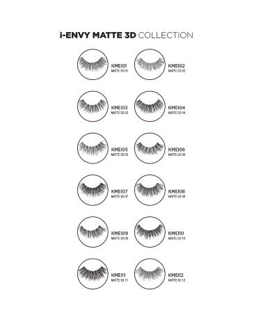 i-Envy False Eyelashes Matte 3D Collection - Soft & Matte Finish, Invisible Band - 1 Pair - Buy Online on GoSupps.com