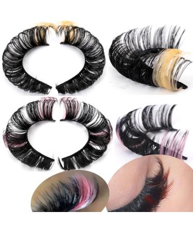 Colored Handmade 3D False Eyelashes | Dramatic Reusable Thick Extensions for Parties & Festivals | #505 - Buy Online on GoSupps.com