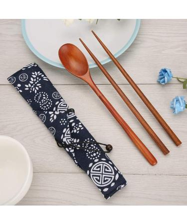 Coffee Spoon Kit Portable Wood Tableware Set Eco-Friendly Wood Tableware Tableware Set for Outdoor Travel Kitchen Office Use Home Use - Buy Online on GoSupps.com