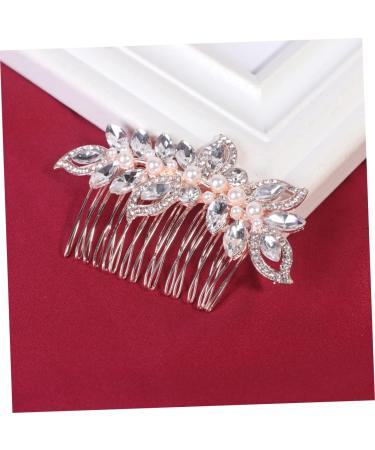 Angoily 1pc Bridal Headdress Pearl Accessories Diamond Hair Comb Insert Hair Comb Wedding Hair Accessories Headwear Tiara Rhinestone Hair Comb Bride European and American Hairpin - Buy Online on GoSupps.com