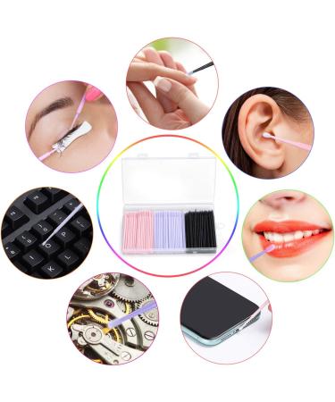 300pcs Disposable Microbrush Applicators Microfiber Wands JASSINS Eyelash Extensions Applicator Brush False Eyelashes Brush Clean Mascara swabs(2.0mm With Container) PINK - Buy Online on GoSupps.com