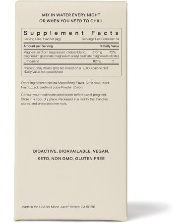 Moon Juice Magnesi Om Support Brain Health & Rest Magnesium Powder L-Theanine 100% Traceable Vegan & Non GMO - Berry - 0.14 Oz - Buy Online on GoSupps.com