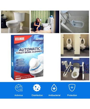 12PCS Toilet Bowl Cleaner Toilet Cleaner Tablets Toilet Limescale Remover Toilet Descaler Heavy Duty Toilet Fresheners Fizzy Foam Toilet Cleaner for Freshness Toilet Cleaning Tablets for Stains - Buy Online on GoSupps.com