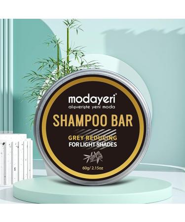 Grey Reducing Hair Bar Shampoo - Bamboo Charcoal Treatment for Gray Hair 2.15 Oz - Buy Online on GoSupps.com
