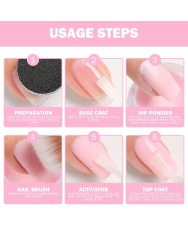 Poudre tremper pour ongles en acrylique 6 couleurs sans UV/lampe LED requis Kit de bricolage longue dur e pour d butants manucure 6 pi ces - Buy Online on GoSupps.com