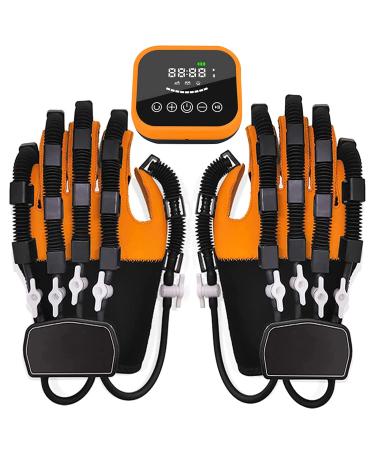 Rehabilitation Robot Gloves Hemiplegia Stroke Rehab Physical Therapy Equipment Arthritis Hand Finger Straightening Brace Guard Protector Hand Function Recovery Left Hand+Right Hand M