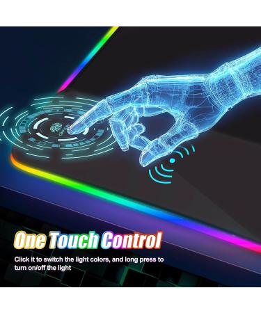 ToLuLu Wireless Charging RGB Gaming Mouse Pad  15W LED Mouse Mat with 30W Charger  14 Light Modes Large Mousepad Wrist Support  Non-Slip Rubber Base Desk Mat Computer PC Keyboard Pad XXL  Cool Black - Buy Online on GoSupps.com