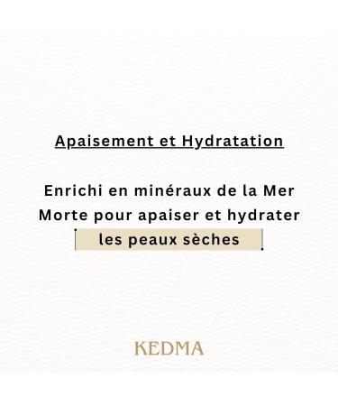  KEDMA Kedma - Foaming Facial Cleansing Gel with Dead Sea Minerals - Moisturizing and Soothing - For Dry and Irritated Skin - 100g - Buy Online on GoSupps.com