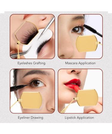 Shanrya Eyelash Inspection Mirror Multifunctional Glass Lens Nonslip Wearresistant Rotatable Eyelash Mirror Detachable Handle for Eyelash Transplant Makeup Gold - Buy Online on GoSupps.com