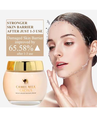 Camel Milk Cactus Moisturizing Repair Cream Anti Wrinkle Moisturizer Face Cream for Dry & Combination Skin Anti Aging Dark Spot Remover for Face Firms & Nourishes Fast-absorbing | 130g/4.586oz - Buy Online on GoSupps.com